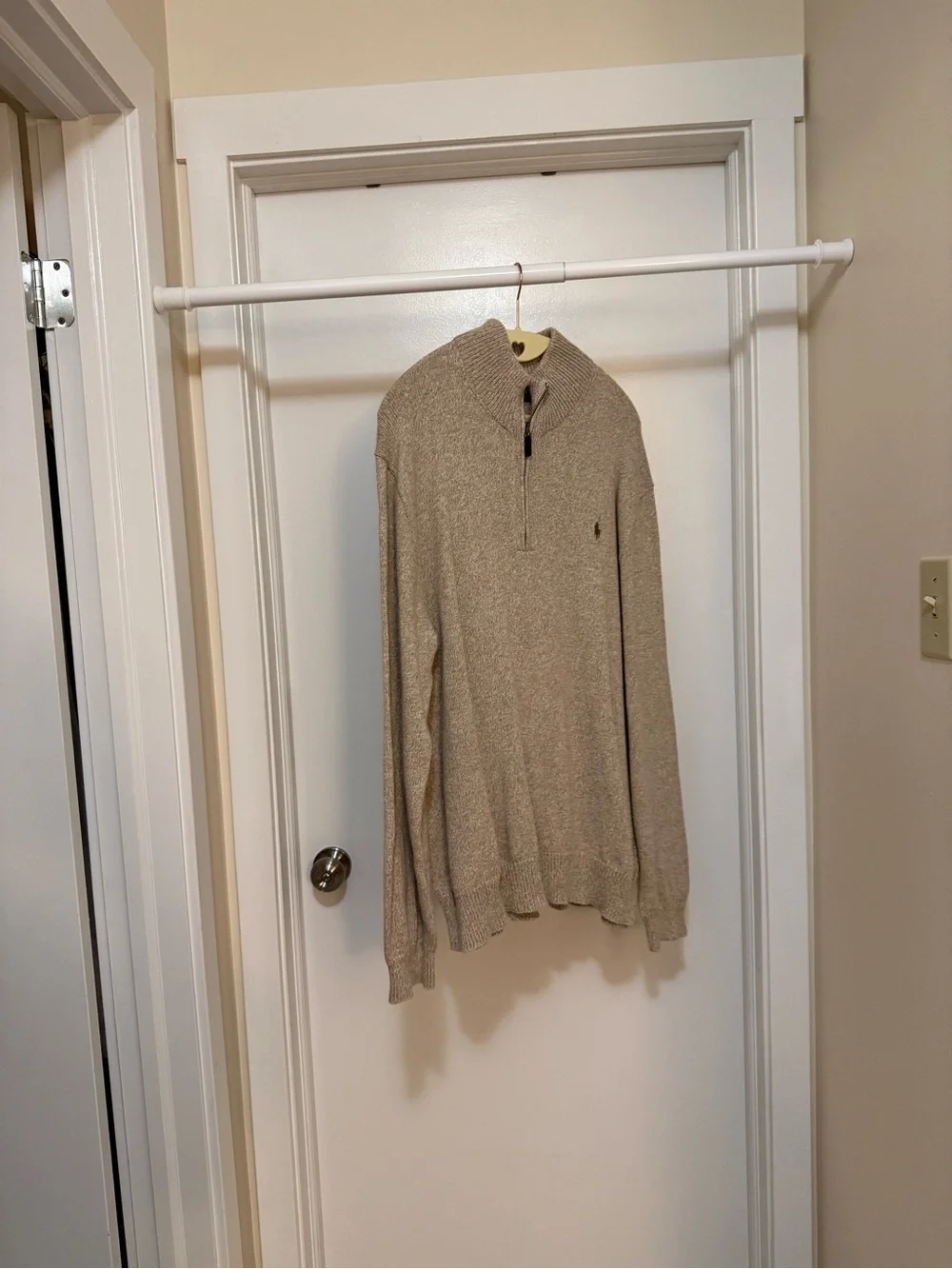 Polo by Ralph Lauren Beige Half-Zip Sweater